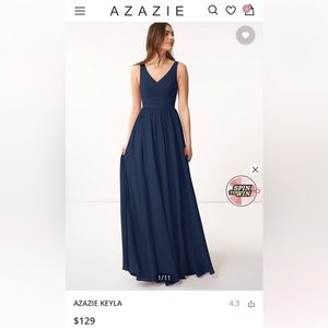 COPY - Azazie Keyla bridesmaid dress in navy size 6 worn once